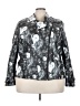 Lane Bryant 100% Rayon Print Silver Jacket Size 22 - 24 Plus - photo 1