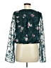 Mi ami 100% Polyester Teal 3/4 Sleeve Blouse Size L - photo 2