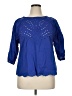 Gap 100% Cotton Blue 3/4 Sleeve Blouse Size XL - photo 1