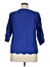 Gap 100% Cotton Blue 3/4 Sleeve Blouse Size XL - photo 2