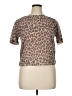 H&M Animal Print Brown Short Sleeve Turtleneck Size XL - photo 1