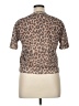 H&M Animal Print Brown Short Sleeve Turtleneck Size XL - photo 2