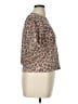 H&M Animal Print Brown Short Sleeve Turtleneck Size XL - photo 4