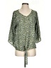 Daytrip 100% Polyester Green 3/4 Sleeve Blouse Size S - photo 1