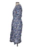 Karin Stevens 100% Rayon Floral Blue Casual Dress Size 6 Petite - photo 5