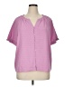 Nine West 100% Polyester Pink Short Sleeve Blouse Size XL - photo 1
