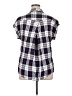 Jachs Girlfriend 100% Rayon Plaid Blue Short Sleeve Button-Down Shirt Size XL - photo 2