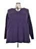 Lane Bryant Solid Stripes Purple Pullover Sweater Size 26 - 28 Plus - photo 1