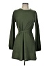 Rewind Solid Green Casual Dress Size L - photo 1