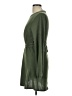 Rewind Solid Green Casual Dress Size L - photo 5