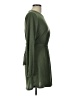 Rewind Solid Green Casual Dress Size L - photo 4