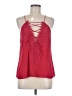 WAYF 100% Polyester Red Sleeveless Blouse Size M - photo 1
