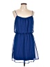 Guess 100% Polyester Polka Dots Blue Casual Dress Size L - photo 1