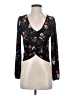 Topshop Black Long Sleeve Top Size 2 Petite - photo 1