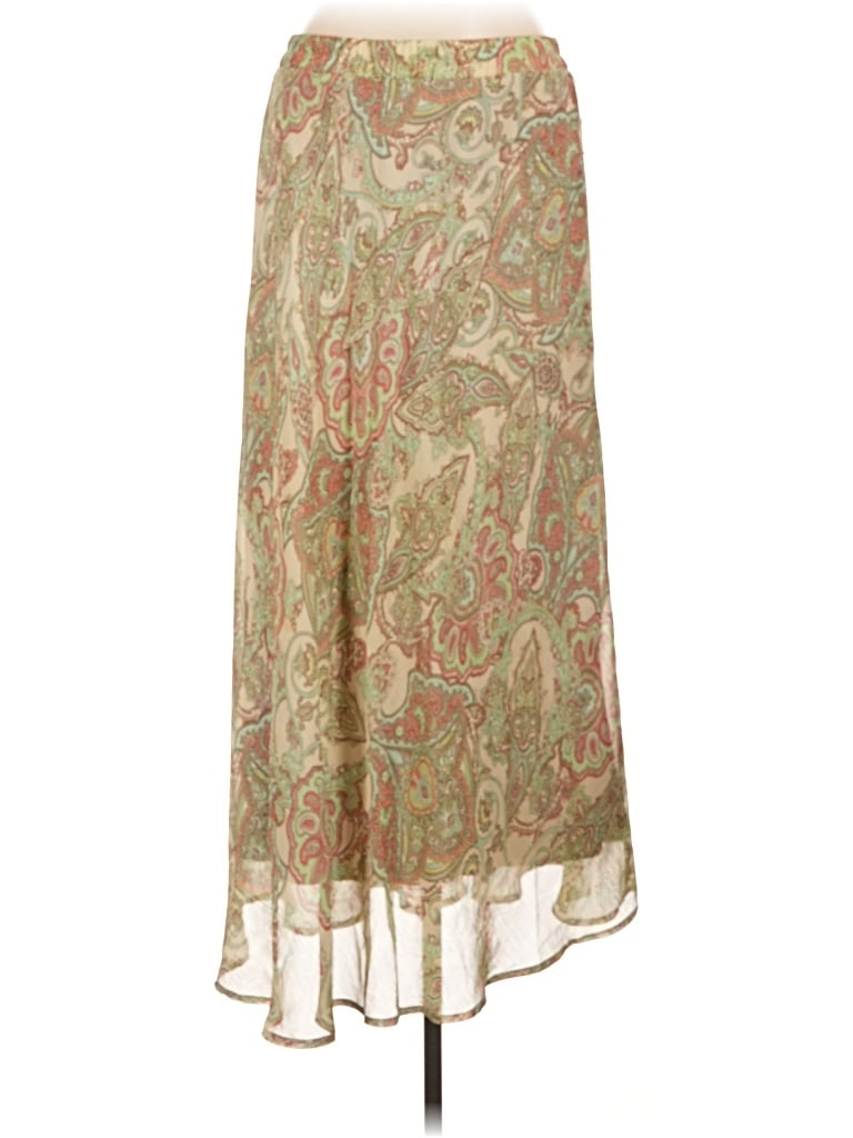 Pre-owned Roz & Ali Casual Skirt In Tan
