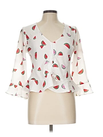 Timing 3/4 Sleeve Blouse (view 1)
