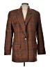 Anne Klein II 100% Polyester Plaid Brown Blazer Size 10 - photo 1