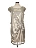 Cynthia Steffe 100% Polyester Metallic Silver Cocktail Dress Size L - photo 1