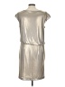 Cynthia Steffe 100% Polyester Metallic Silver Cocktail Dress Size L - photo 2