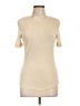 Max Mara Ivory Short Sleeve Turtleneck Size L - photo 1