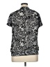 Avenue 100% Polyester Paisley Black Short Sleeve Blouse Size 14 - photo 2