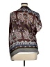 Bobeau 100% Polyester Paisley Brown Short Sleeve Blouse Size XL - photo 2