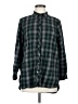 Democracy 100% Cotton Plaid Green Long Sleeve Button-Down Shirt Size M - photo 1