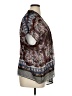 Bobeau 100% Polyester Paisley Brown Short Sleeve Blouse Size XL - photo 4