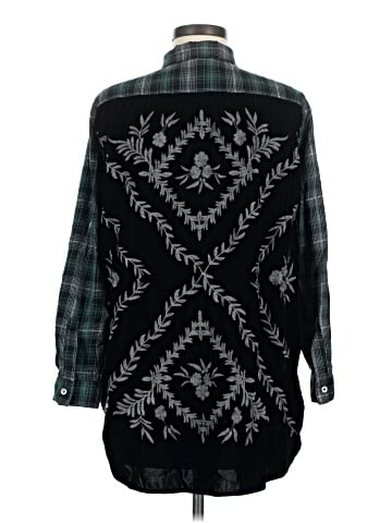 Democracy Long Sleeve Button-Down Shirt (view 2)