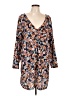 Halogen 100% Polyester Paisley Brown Casual Dress Size L - photo 1