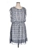 Tacera 100% Polyester Print Blue Casual Dress Size 1X - photo 1