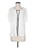 Astr 100% Polyester Ivory Short Sleeve Blouse Size S - photo 1