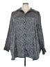 H&M 100% Polyester Animal Print Gray 3/4 Sleeve Blouse Size 4XL - photo 1