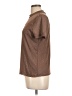 Agenda Metallic Brown Short Sleeve Top Size L - photo 5