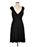 Venus Solid Black Cocktail Dress Size L - photo 1