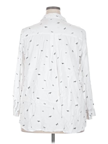 Jane and Delancey 3/4 Sleeve Button-Down Shirt (view 2)