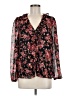 CeCe 100% Polyester Black Long Sleeve Blouse Size M - photo 1