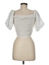 H&M Ivory Short Sleeve Blouse Size M - photo 2