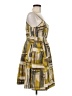 Halogen Print Yellow Cocktail Dress Size 8 Petite - photo 4