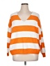 Vince Camuto Stripes Orange Pullover Sweater Size XL - photo 1