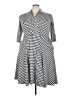 Karina Houndstooth Gray Casual Dress Size 3X - photo 1