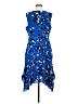 CAbi 100% Polyester Print Blue Cocktail Dress Size M - photo 2