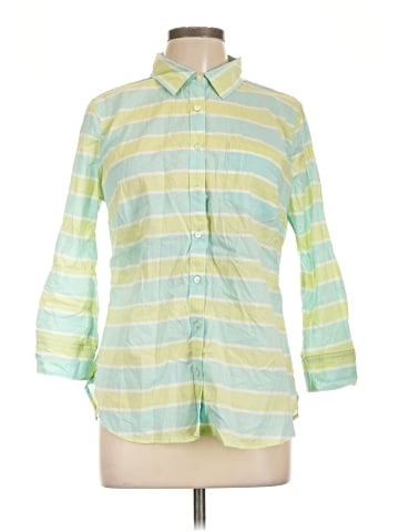 JCPenney 3/4 Sleeve Button-Down Shirt (view 1)