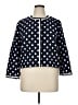 J.Crew 100% Cotton Polka Dots Blue Jacket Size 16 - photo 1