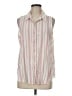 Splendid Stripes Pink Sleeveless Button-Down Shirt Size M - photo 1
