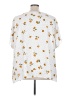 Pleione 100% Polyester White Short Sleeve Blouse Size 4X - photo 2