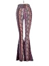 No Boundaries 100% Polyester Paisley Purple Yoga Pants Size S - photo 2