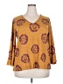 wonderly Gold 3/4 Sleeve Blouse Size XXL - photo 1