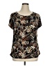 JKLA Black Short Sleeve Blouse Size 1X - photo 1