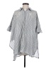 Maeve 100% Cotton Stripes Silver 3/4 Sleeve Button-Down Shirt Size XS - photo 1